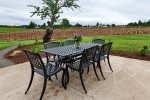 Outdoor dining table seats six
